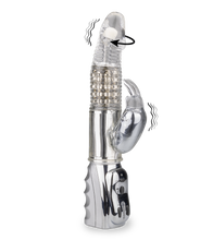 Load image into Gallery viewer, Rotierender Rabbit-Vibrator Silver Pleasure