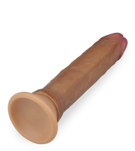 Load image into Gallery viewer, Saugnapf-Dildo mit Doppelschicht aus Liquid Silicone