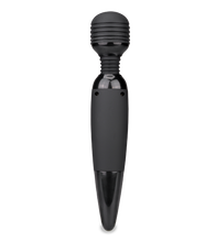 Load image into Gallery viewer, Schwarzer Fantasy Wand Massager mit 2 Aufsätzen