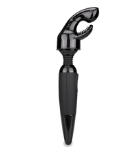 Load image into Gallery viewer, Schwarzer Fantasy Wand Massager mit 2 Aufsätzen