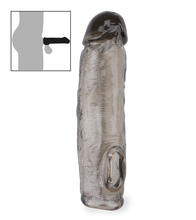 Load image into Gallery viewer, Schwarzes gerilltes Penissleeve Zeus