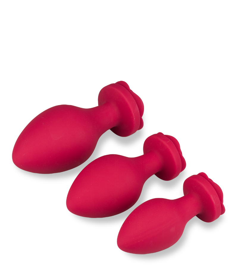 Set aus 3 Analplugs aus Silikon Forever