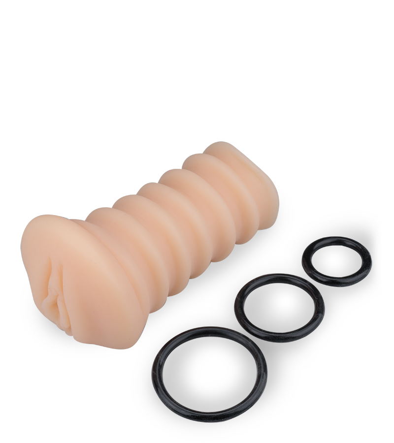 Sextoy-Kombipaket mit Kunstmuschi und 3 Penisringen