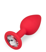 Load image into Gallery viewer, Silikon-Analschmuck mit Schmuckstein – 4 Farben