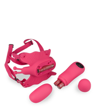 Load image into Gallery viewer, Slip-Vibrator aus Silikon mit Innendildo, 30 Modi