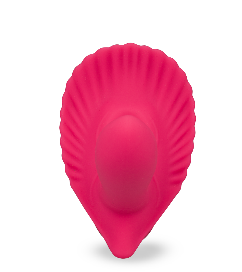 Slip-Vibrator mit Innendildo in Muschelform