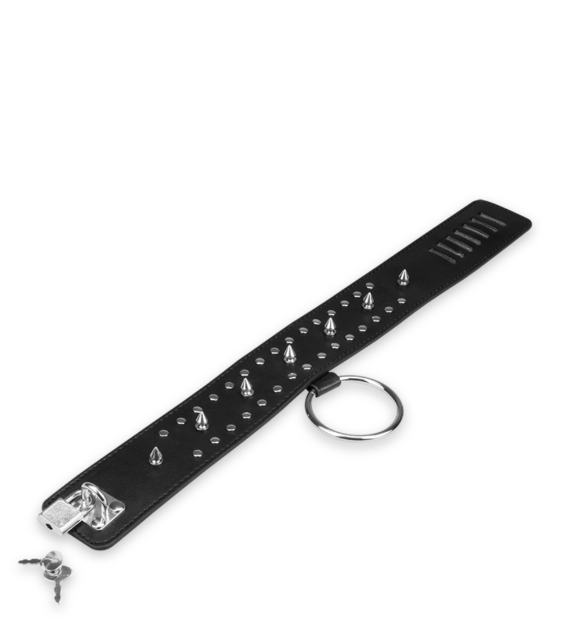 SM-Halsband mit Nieten und Schloss