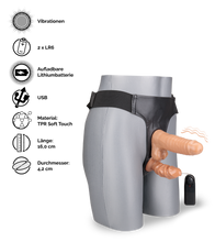 Load image into Gallery viewer, Strapon mit 2 Dildos und Vibration