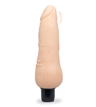 Load image into Gallery viewer, TPR-Dildo mit Vibration und genopptem Schaft