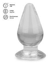 Load image into Gallery viewer, Transparenter Buttplug mit Saugfuß Softy