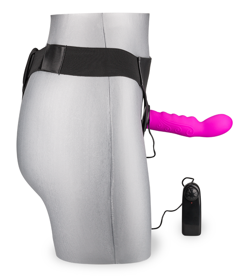 Umschnall-Dildo mit Vibration für G-Punkt-Stimulation