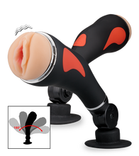 Load image into Gallery viewer, Vagina-Masturbator mit Vibrationsfunktion und Saugfuß