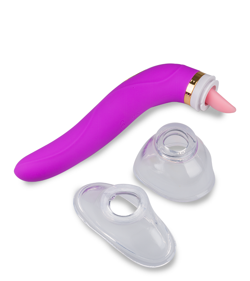 Vaginapumpe mit Zunge und Vibrator Destiny