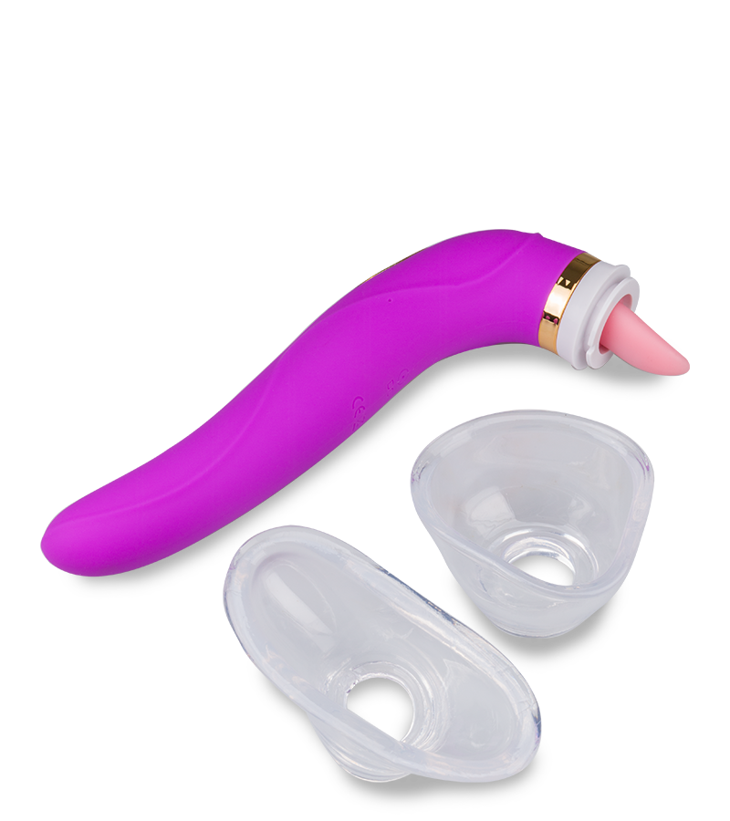 Vaginapumpe mit Zunge und Vibrator Destiny