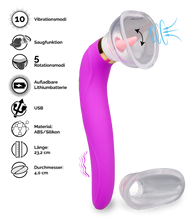 Load image into Gallery viewer, Vaginapumpe mit Zunge und Vibrator Destiny
