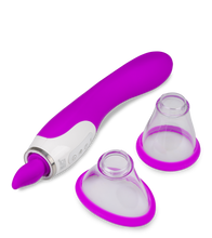 Load image into Gallery viewer, Vaginapumpe mit Zunge und Vibrator Torch