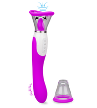 Load image into Gallery viewer, Vaginapumpe mit Zunge und Vibrator Torch