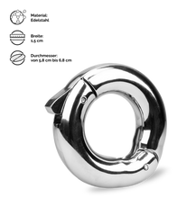 Load image into Gallery viewer, Verstellbarer Cockring aus Edelstahl Havy