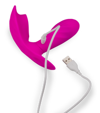 Load image into Gallery viewer, Vibrating Panty mit Druckwellen und Innendildo