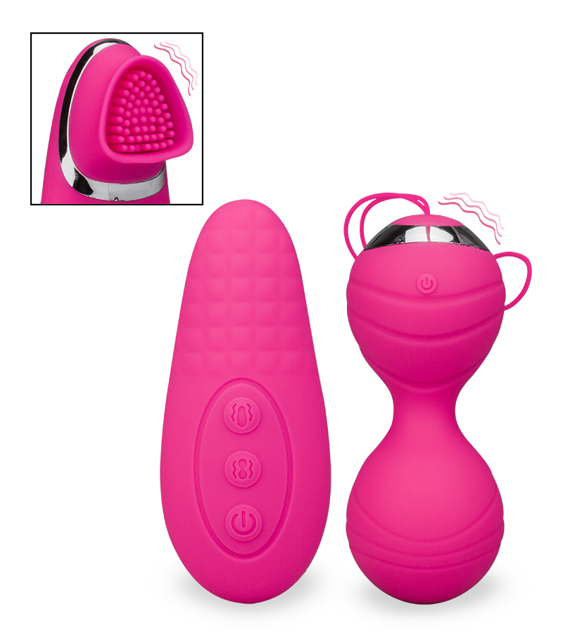 Vibrierende Liebeskugeln mit Vibrator-Fernbedienung