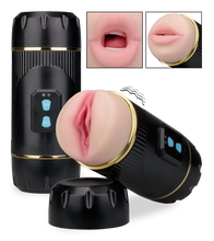 Load image into Gallery viewer, Vibrierender Masturbator mit Vagina und Mund Wild