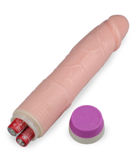 Load image into Gallery viewer, Vibrierender Naturdildo mit Aderung