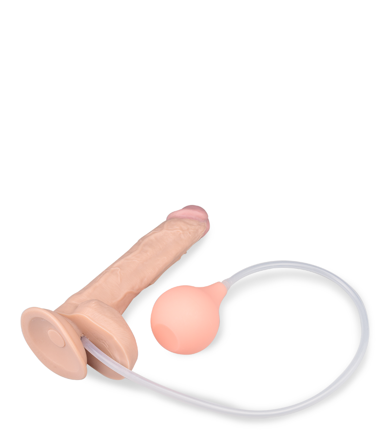 XL-Saugnapfdildo mit Spritzfunktion