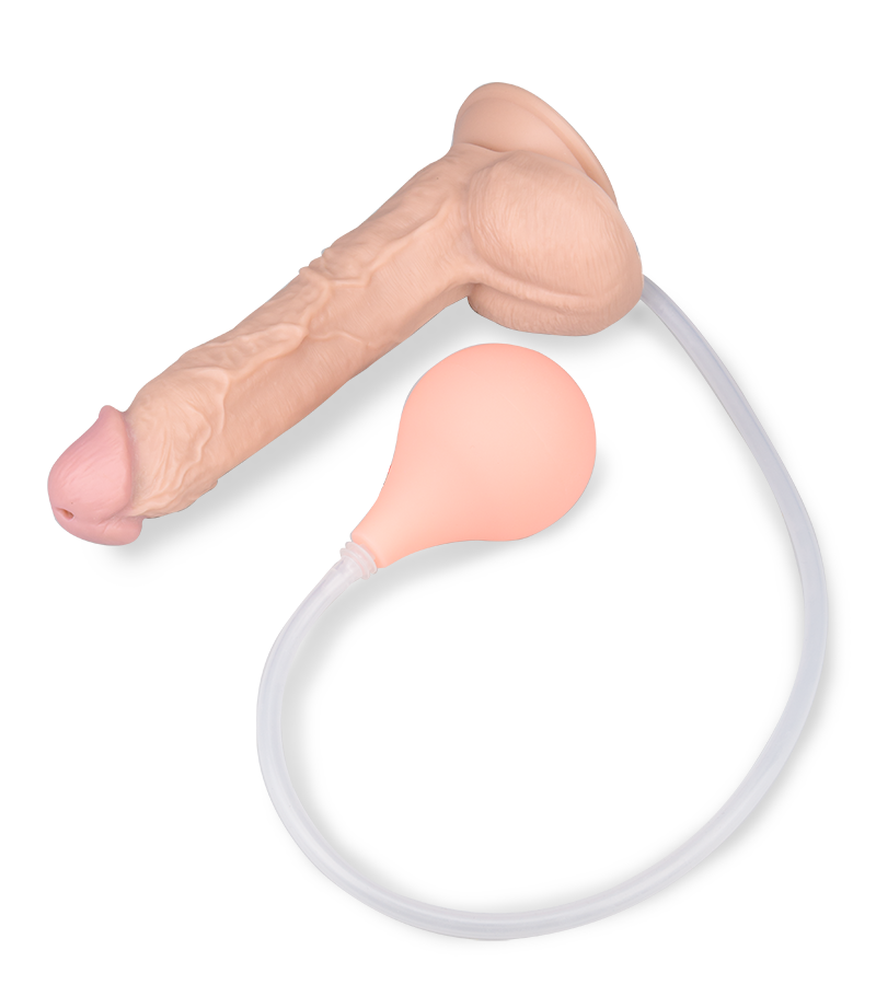 XL-Saugnapfdildo mit Spritzfunktion