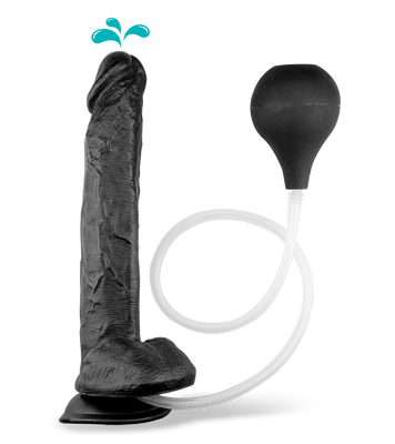 XL-Saugnapfdildo mit Spritzfunktion