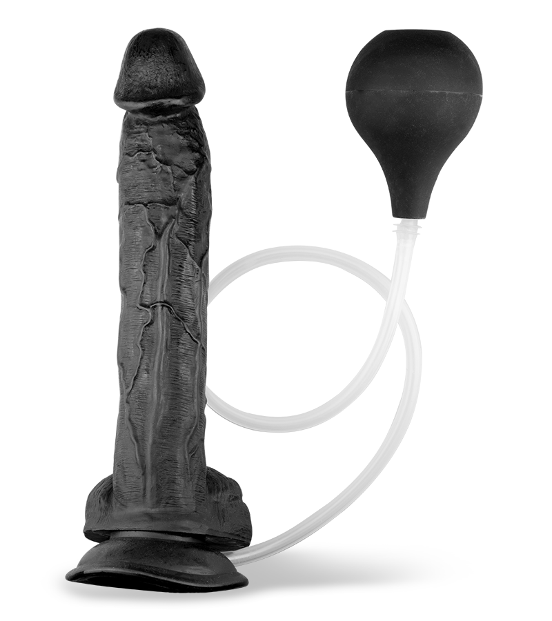 XL-Saugnapfdildo mit Spritzfunktion